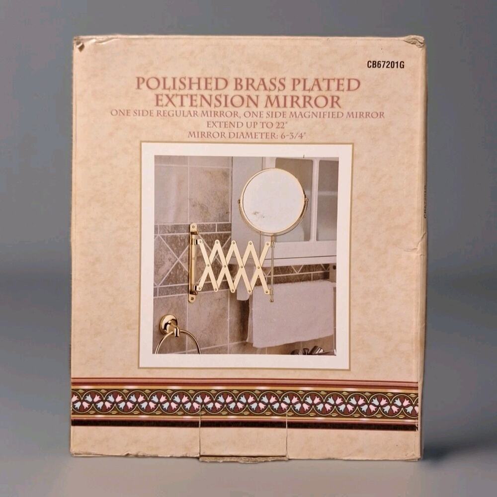 Polished Brass Plated Extension Mirror